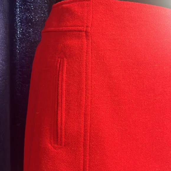 Talbots Red Wool Blend Pencil Skirt, Size 4 - Picture 2 of 4